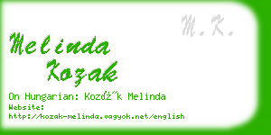 melinda kozak business card